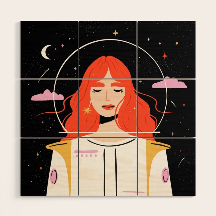 Astronaut Wood Wall Art Gallery Image 1
