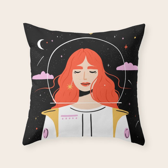 Astronaut Throw Pillow Gallery Image 1