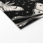 Luna Moth In Black and White Welcome Mat Gallery Image 2