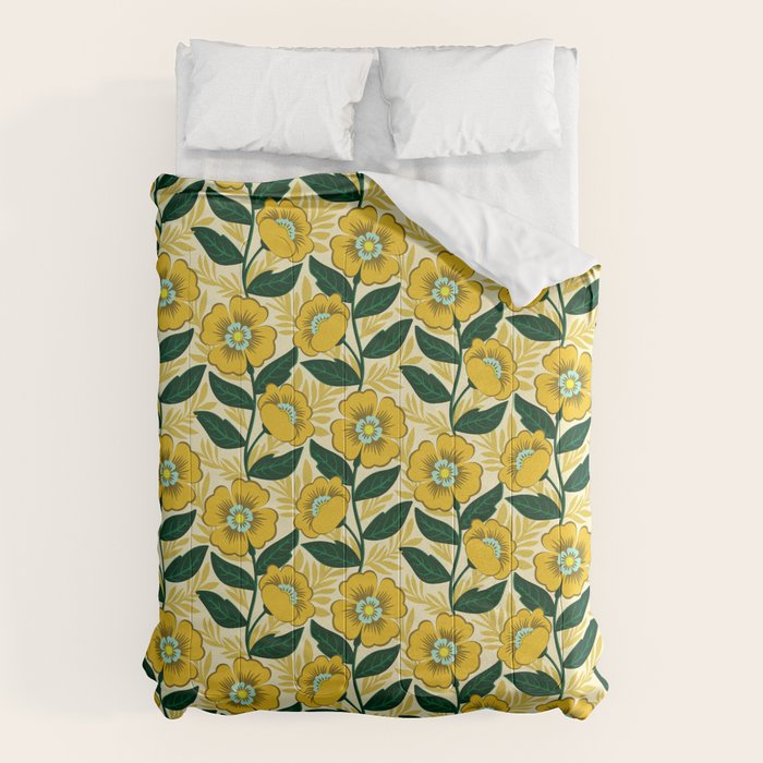 Yellow flower garden Comforter Gallery Image 6