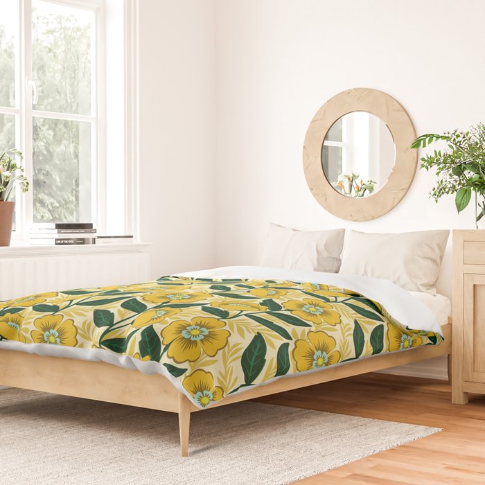 Yellow flower garden Duvet Cover Gallery Image 2