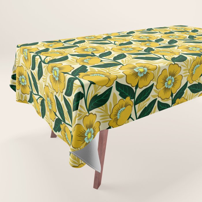 Yellow flower garden Tablecloth Gallery Image 1