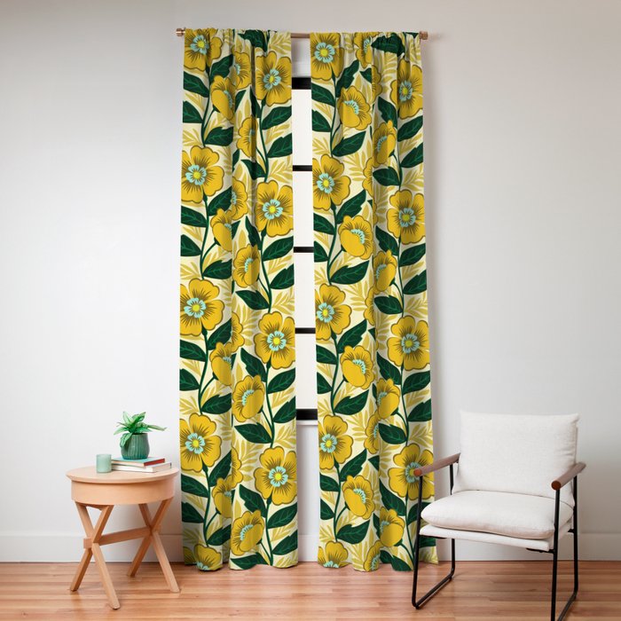 Yellow flower garden Window Curtain Gallery Image 4
