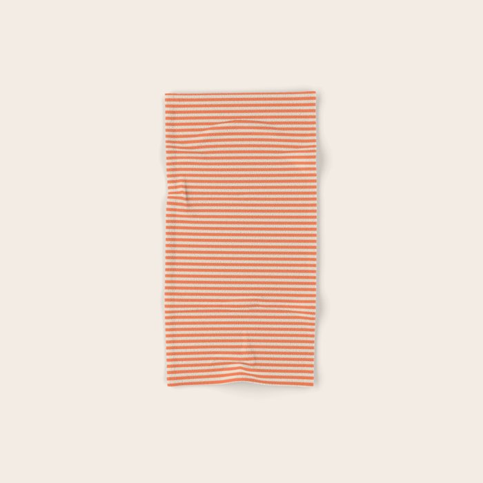 Retro Orange Stripe Pattern Bath Towel Gallery Image 1