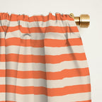Retro Orange Stripe Pattern Window Curtain Gallery Image 2