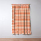 Retro Orange Stripe Pattern Window Curtain Gallery Image 3