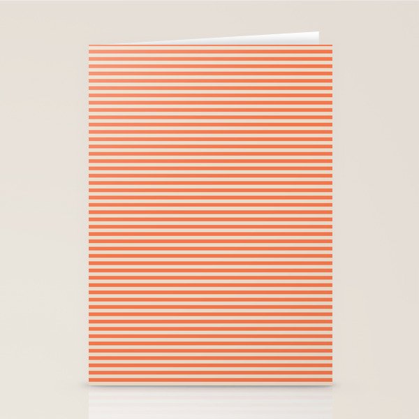 Retro Orange Stripe Pattern Stationery Card Gallery Image 2