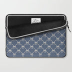 Bows & Ribbons Pattern XLIII Neutral Blue Laptop Sleeve Gallery Image 2