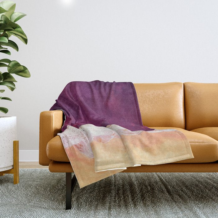 Maroon Ocean Throw Blanket Gallery Image 1