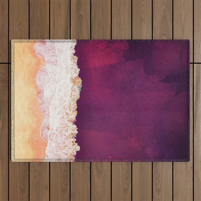Maroon Ocean Outdoor Rug Gallery Image 1