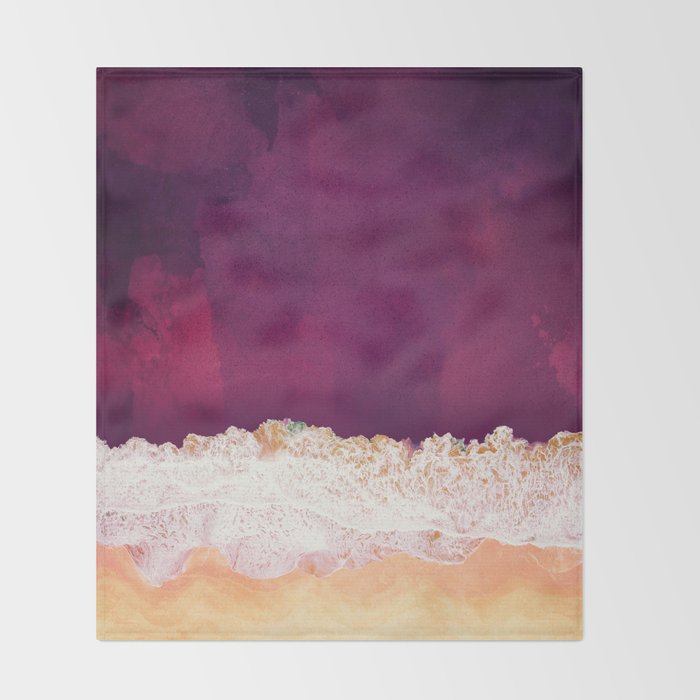 Maroon Ocean Throw Blanket Gallery Image 2