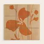 Abstract Minimal Flowers 3 Wood Wall Art Gallery Image 1