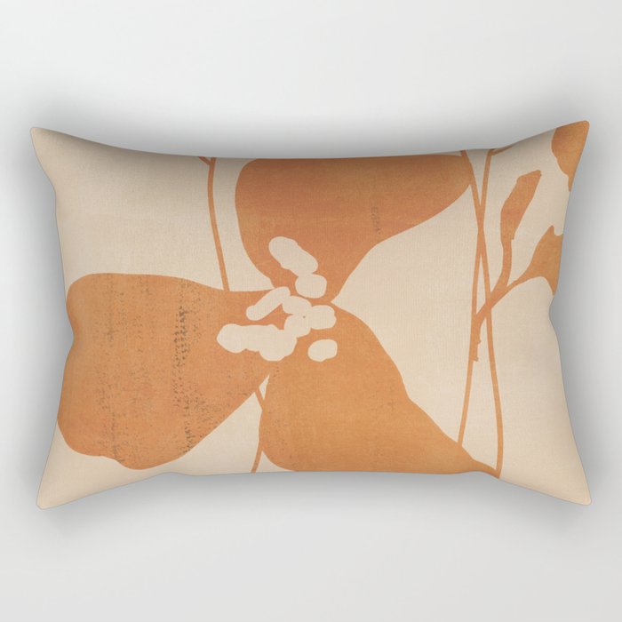 Abstract Minimal Flowers 3 Rectangular Pillow Gallery Image 2
