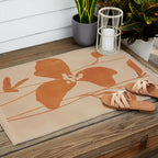 Abstract Minimal Flowers 3 Outdoor Rug Gallery Image 2