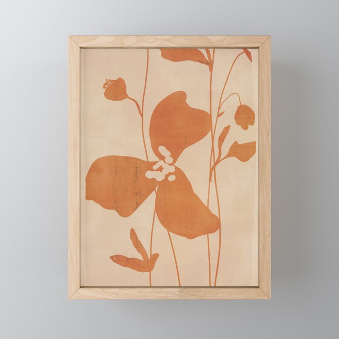 Abstract Minimal Flowers 3 Mini Art Print Gallery Image 1