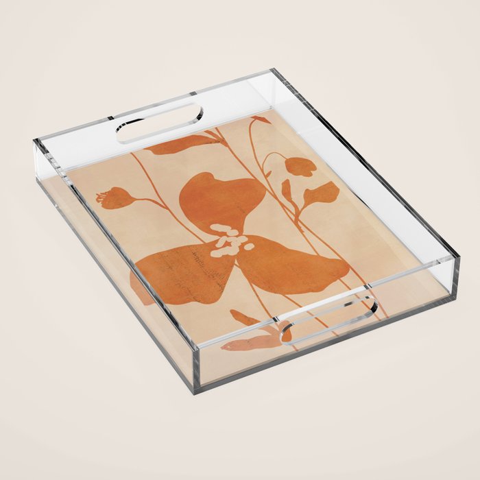 Abstract Minimal Flowers 3 Acrylic Tray Gallery Image 1