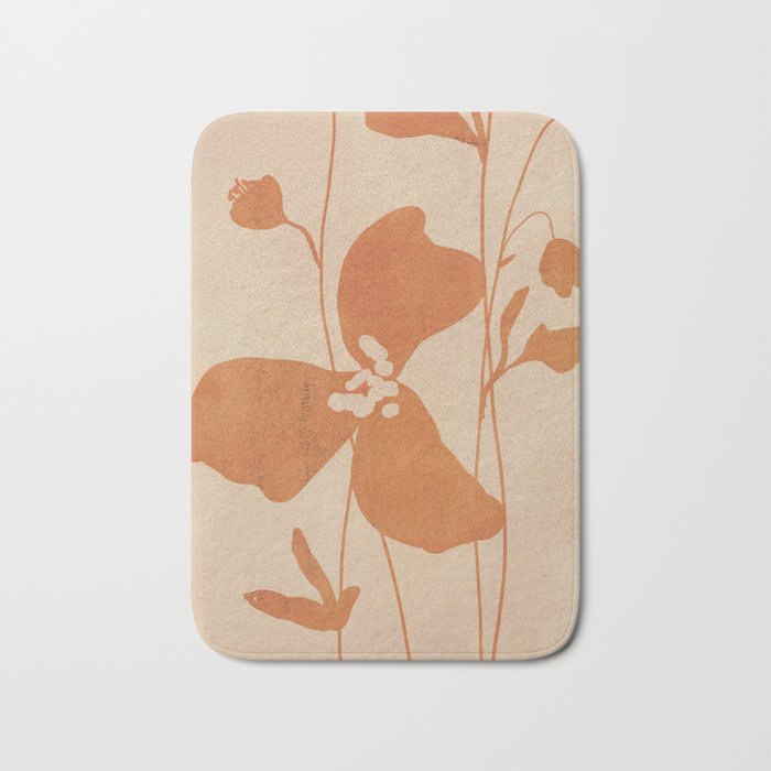 Abstract Minimal Flowers 3 Bath Mat Gallery Image 1