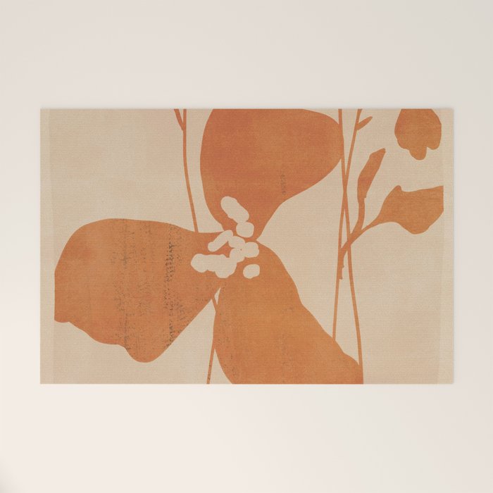 Abstract Minimal Flowers 3 Welcome Mat Gallery Image 1