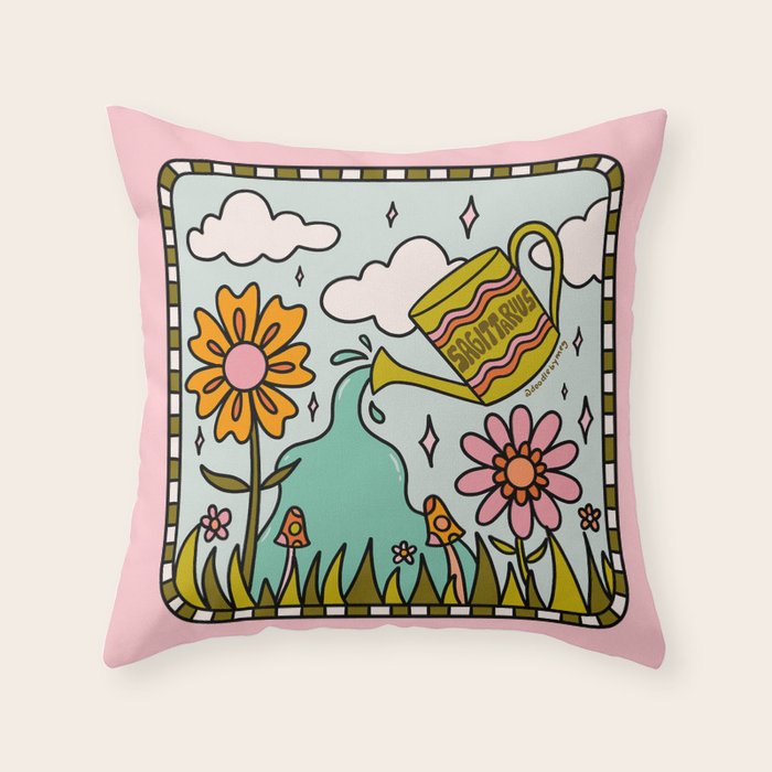 Sagittarius Garden Throw Pillow Gallery Image 6