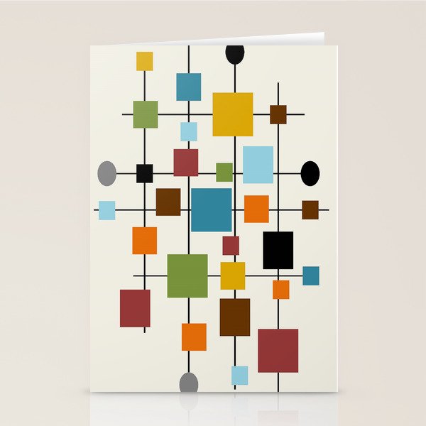 Mid-Century Modern Art 1.3 Stationery Card Gallery Image 1
