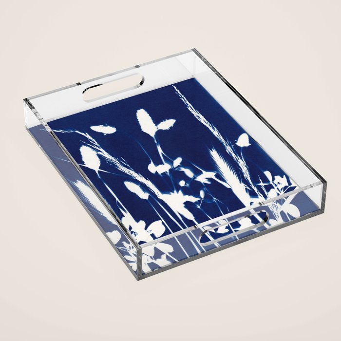 Cyan Herbarium #1 Acrylic Tray Gallery Image 1