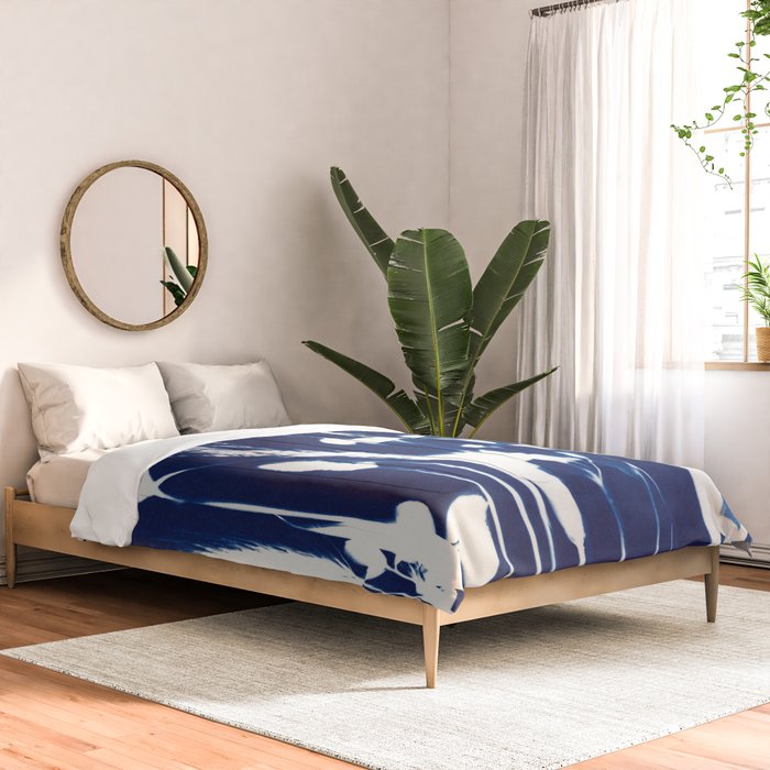 Cyan Herbarium #1 Comforter Gallery Image 2