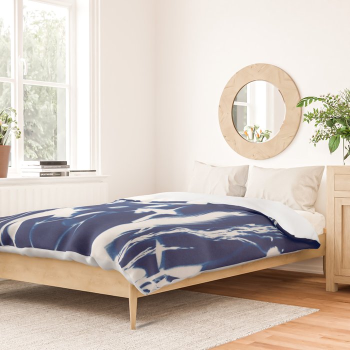 Cyan Herbarium #1 Duvet Cover Gallery Image 2