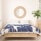 Cyan Herbarium #1 Duvet Cover Gallery Image 3