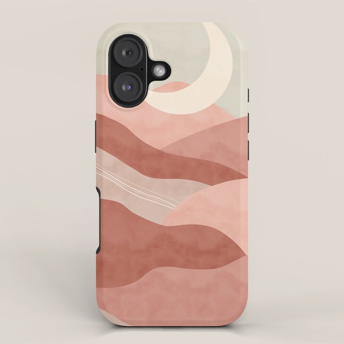 Reddish desert dunes moon iPhone Case Gallery Image 1