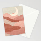 Reddish desert dunes moon Stationery Card Gallery Image 2