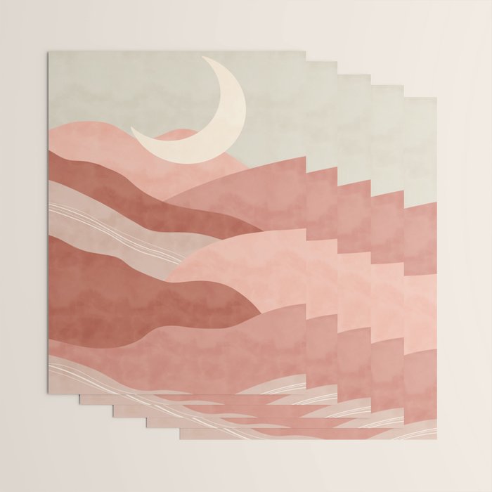 Reddish desert dunes moon Wrapping Paper Gallery Image 3