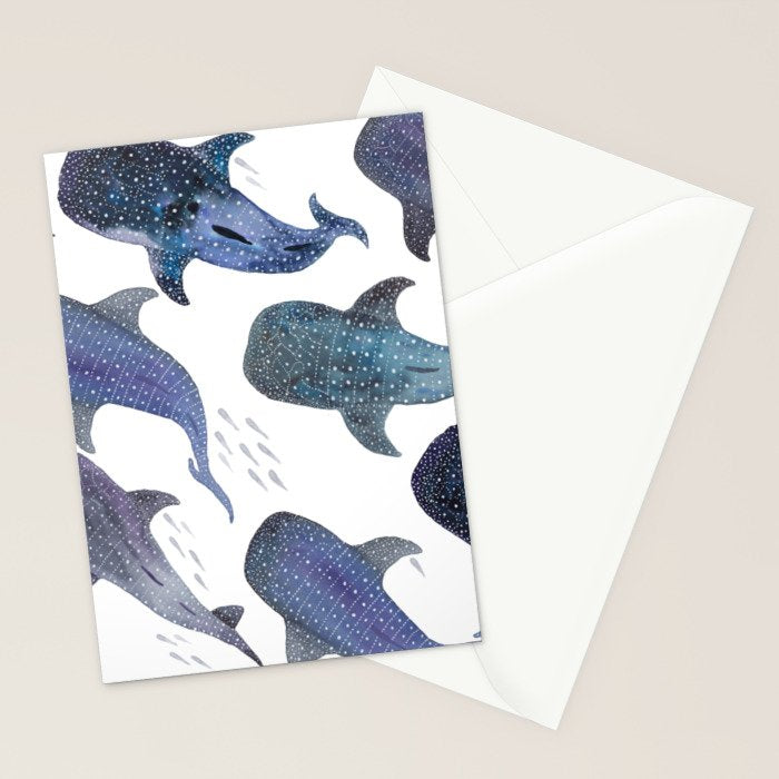 Whale Shark Pattern Party Stationery Card Gallery Image 2