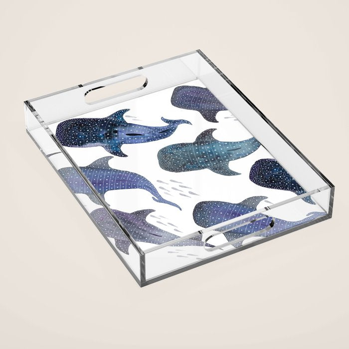Whale Shark Pattern Party Acrylic Tray Gallery Image 1