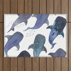 Whale Shark Pattern Party Outdoor Rug Gallery Image 1