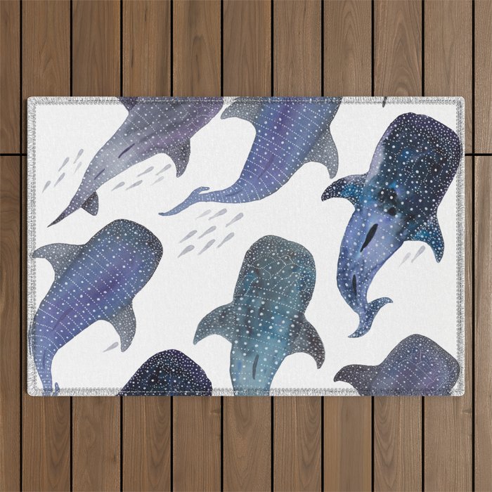 Whale Shark Pattern Party Outdoor Rug Gallery Image 1
