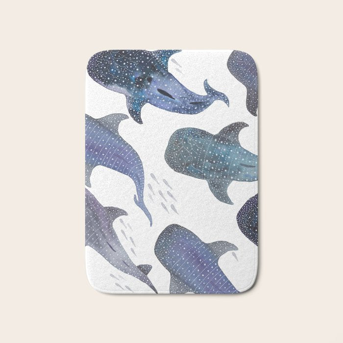 Whale Shark Pattern Party Bath Mat Gallery Image 1