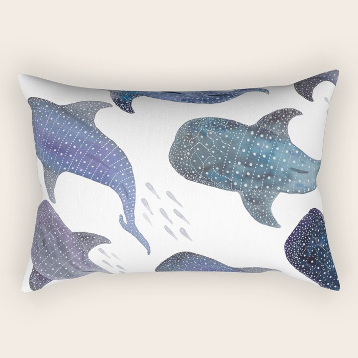 Whale Shark Pattern Party Rectangular Pillow Gallery Image 2