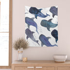 Whale Shark Pattern Party Wall Tapestry Gallery Image 2