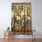 Antique 17th Century French Aubusson Verdure Garden Tapestry Window Curtain Gallery Image 5