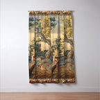 Antique 17th Century French Aubusson Verdure Garden Tapestry Window Curtain Gallery Image 3