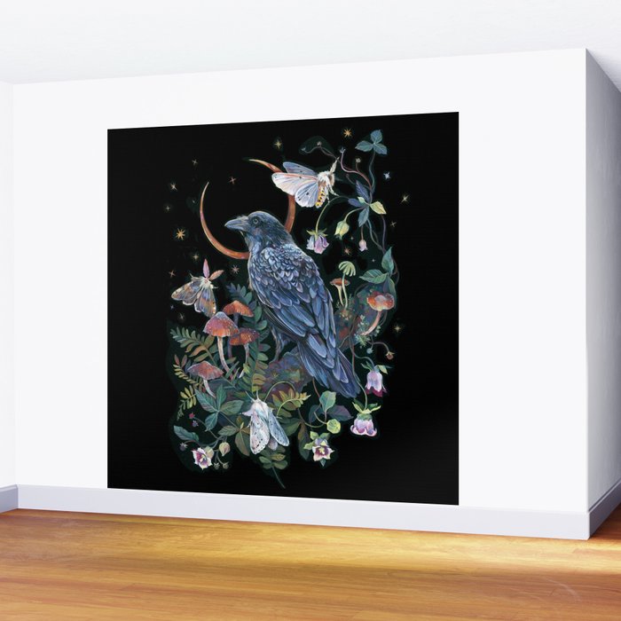 Moon Raven  Wall Mural Gallery Image 2