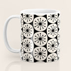 Mid Century Modern Atomic Dots Fun Retro Black and Cream Pattern Coffee Mug Gallery Image 3
