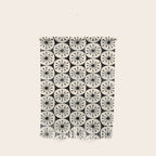 Mid Century Modern Atomic Dots Fun Retro Black and Cream Pattern Wall Hanging Gallery Image 1