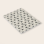 Mid Century Modern Atomic Dots Fun Retro Black and Cream Pattern Notebook Gallery Image 3