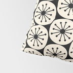 Mid Century Modern Atomic Dots Fun Retro Black and Cream Pattern Pillow Sham Gallery Image 4