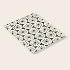 Mid Century Modern Atomic Dots Fun Retro Black and Cream Pattern Notebook Gallery Image 2