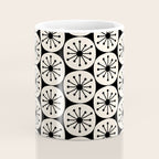 Mid Century Modern Atomic Dots Fun Retro Black and Cream Pattern Coffee Mug Gallery Image 4