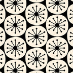 Mid Century Modern Atomic Dots Fun Retro Black and Cream Pattern Coffee Mug Gallery Image 2