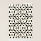 Mid Century Modern Atomic Dots Fun Retro Black and Cream Pattern Stationery Card Gallery Image 2