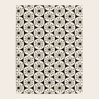 Mid Century Modern Atomic Dots Fun Retro Black and Cream Pattern Poster Gallery Image 4